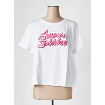 SUNCOO - T-shirt blanc en coton - Femme - Taille 40 - Modz