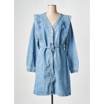 SELECTED - Robe courte bleu en coton - Femme - Taille 38 - Modz