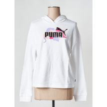 PUMA - Sweat-shirt à capuche blanc en coton - Fille - Taille TU - Modz