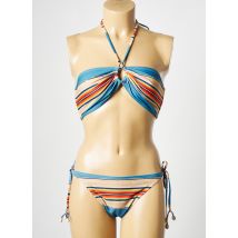 WILD - Maillot de bain 2 pièces bleu en polyamide - Femme - Taille 38 - Modz