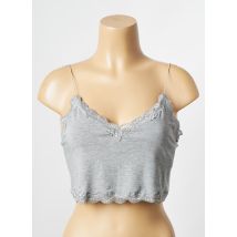 MAGIC BODY FASHION - Crop top gris en modal - Femme - Taille 42 - Modz