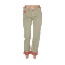 MENSI COLLEZIONE - Pantalon 7/8 vert en coton pour femme - Taille 38 - Modz