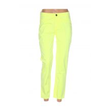 MENSI COLLEZIONE - Pantalon droit jaune en coton pour femme - Taille 38 - Modz