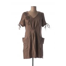 GLAMZ - Tunique manches courtes marron en polyester pour femme - Taille 38 - Modz