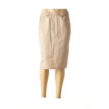 AGATHE & LOUISE - Jupe mi-longue beige en coton pour femme - Taille 40 - Modz