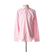 SEIDEN STICKER - Chemise manches longues rose en coton pour homme - Taille M - Modz