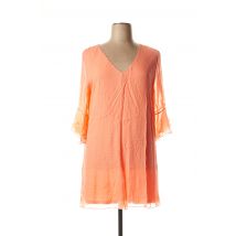 NINATI - Tunique manches longues orange en viscose pour femme - Taille 46 - Modz