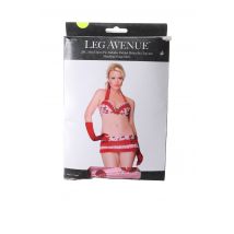 LEG AVENUE - Ensemble lingerie rouge en polyester pour femme - Taille 38 - Modz