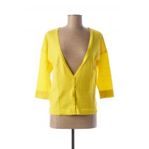 CKS - Gilet manches longues jaune en coton pour femme - Taille 36 - Modz