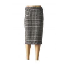 GUY DUBOUIS - Jupe mi-longue gris en laine pour femme - Taille 40 - Modz