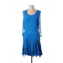 GLAMZ - Robe mi-longue bleu en polyester pour femme - Taille 44 - Modz