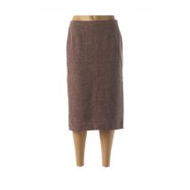 FRANCOISE DE FRANCE - Jupe mi-longue marron en polyester pour femme - Taille 42 - Modz