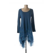 RHUM RAISIN - Robe mi-longue bleu en coton pour femme - Taille 38 - Modz