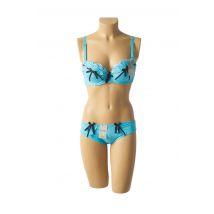 LUNNA - Ensemble lingerie bleu en polyamide pour femme - Taille 80A M - Modz