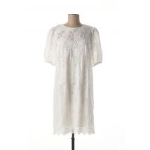 SAMSOE & SAMSOE - Robe mi-longue blanc en coton pour femme - Taille 34 - Modz