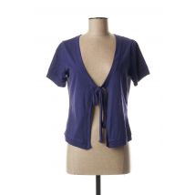 SANDWICH - Gilet manches courtes violet en coton pour femme - Taille 36 - Modz