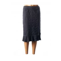 GUY DUBOUIS - Jupe mi-longue bleu en coton pour femme - Taille 40 - Modz