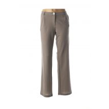 SEE THE MOON - Pantalon droit gris en viscose pour femme - Taille 38 - Modz