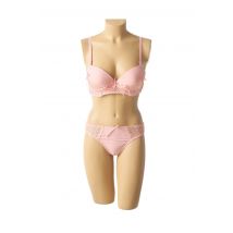 HANA - Ensemble lingerie rose en polyamide pour femme - Taille 90B XL - Modz