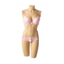 HANA - Ensemble lingerie rose en polyamide pour femme - Taille 100C XL - Modz