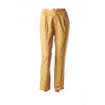 BELLA JONES - Pantalon droit jaune en coton pour femme - Taille 38 - Modz