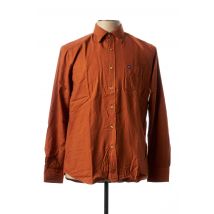 BLUSALINA - Chemise manches longues marron en coton pour homme - Taille S - Modz