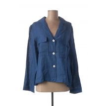 NICE THINGS - Veste casual bleu en lin pour femme - Taille 38 - Modz