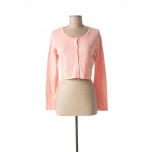 SMASHED LEMON - Gilet manches longues rose en coton pour femme - Taille 38 - Modz