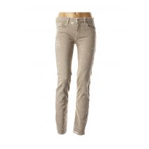 SUD EXPRESS - Jeans coupe slim beige en coton pour femme - Taille 40 - Modz