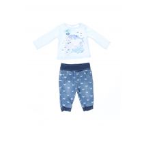 BOBOLI - Ensemble pantalon bleu en coton pour garçon - Taille 1 M - Modz