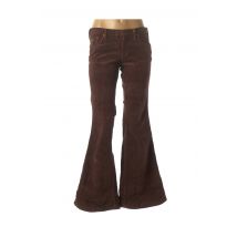 LOIS - Pantalon flare marron en coton pour femme - Taille W40 L32 - Modz