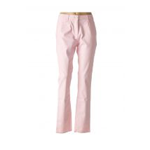 TERRE DE FÉES - Pantalon slim rose en coton pour femme - Taille 42 - Modz