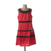 L33 - Robe mi-longue rouge en viscose pour femme - Taille 38 - Modz