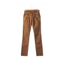 FIVE PM - Pantalon droit marron en coton pour femme - Taille W24 - Modz