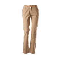 KANOPE - Pantalon slim beige en coton pour femme - Taille 40 - Modz