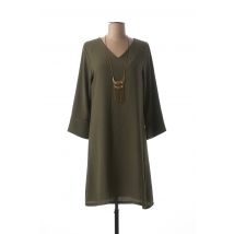LA FEE MARABOUTEE - Robe mi-longue vert en polyester pour femme - Taille 36 - Modz