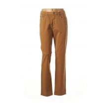 KANOPE - Pantalon droit marron en coton pour femme - Taille 44 - Modz