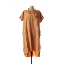 OTTOD'AME - Robe mi-longue marron en coton pour femme - Taille 42 - Modz