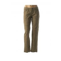 MAJE - Pantalon droit marron en coton pour femme - Taille 40 - Modz
