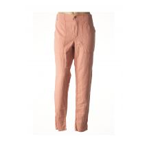 SUMMUM - Pantalon droit rose en coton pour femme - Taille 40 - Modz