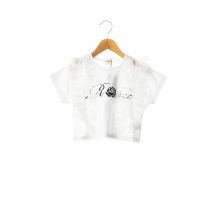 RORA - T-shirt blanc en coton pour fille - Taille 5 A - Modz