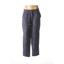 KOKOMARINA - Pantalon droit bleu en lin pour femme - Taille 40 - Modz