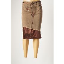 RESPIRE - Jupe mi-longue marron en coton pour femme - Taille 38 - Modz