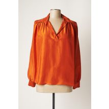 MASSCOB - Blouse orange en soie pour femme - Taille 38 - Modz