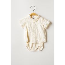 PETIT BATEAU - Chemise manches courtes blanc en lin pour garçon - Taille 6 M - Modz