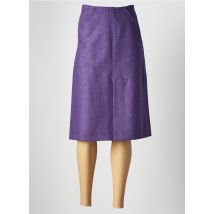 SOEUR - Jupe mi-longue violet en laine vierge pour femme - Taille 34 - Modz