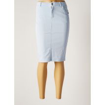 NINATI - Jupe mi-longue bleu en coton pour femme - Taille 38 - Modz