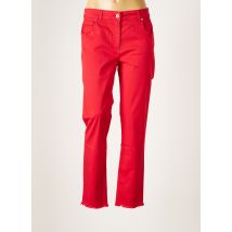LAUREN VIDAL - Pantalon slim rouge en coton pour femme - Taille 38 - Modz