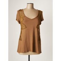 IMPERIAL - T-shirt marron en viscose pour femme - Taille 36 - Modz