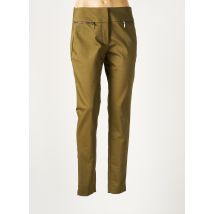 COMMA - Pantalon slim vert en coton pour femme - Taille 38 - Modz